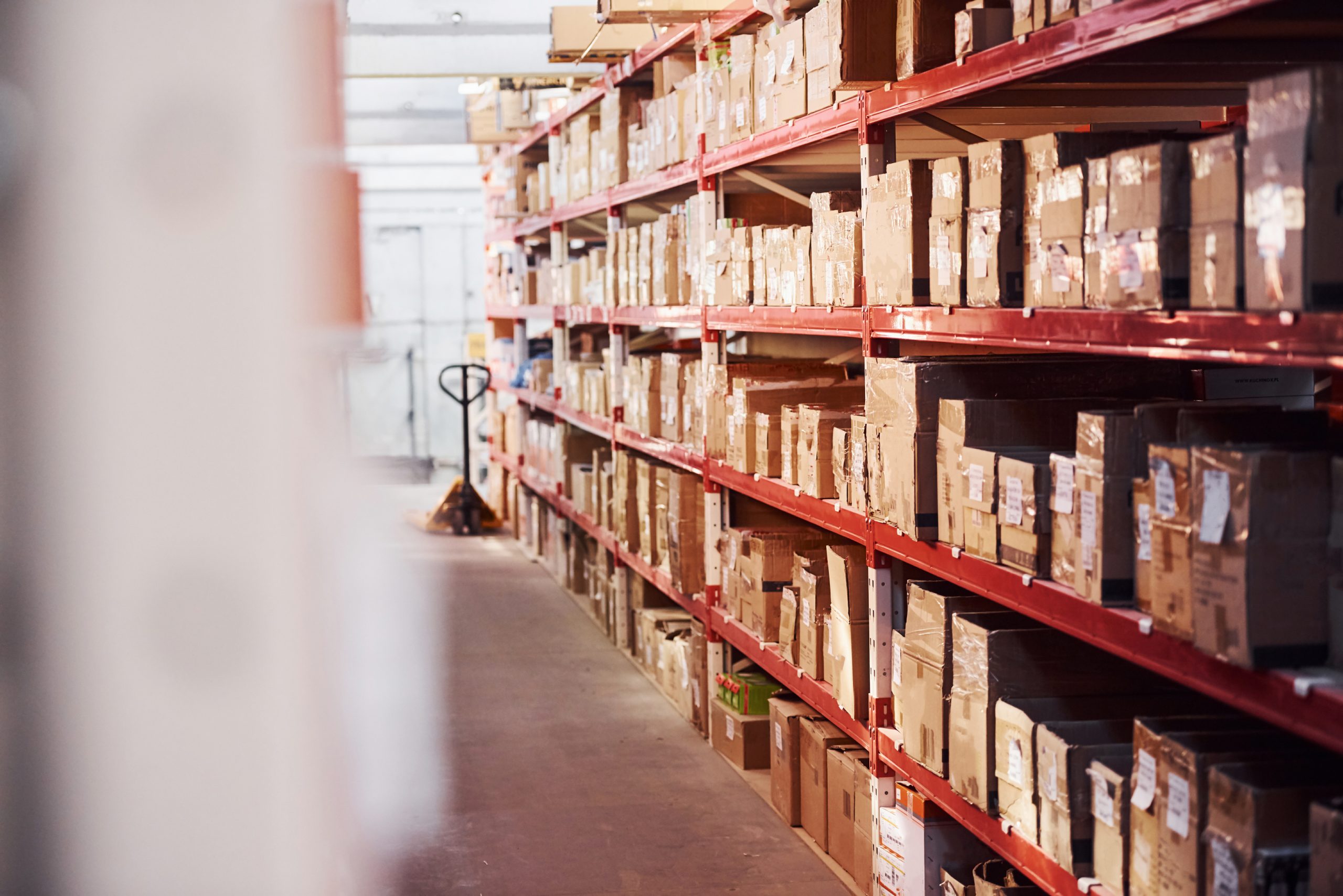 Ogden Fulfilment warehouse — fully stocked racking with organised inventory ready for next day dispatch