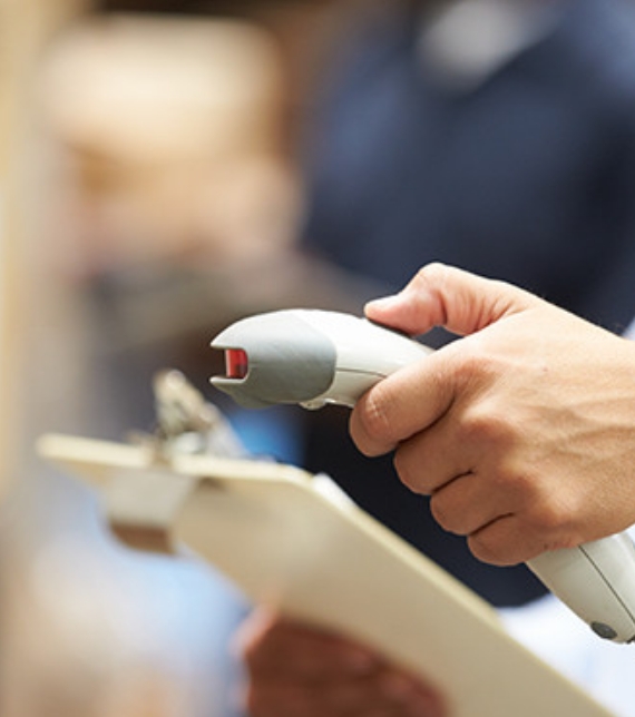 Scanning an item to be shipped